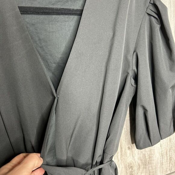 Rebecca Minkoff Black Mary Wrap Top Size Small - Picture 6 of 8